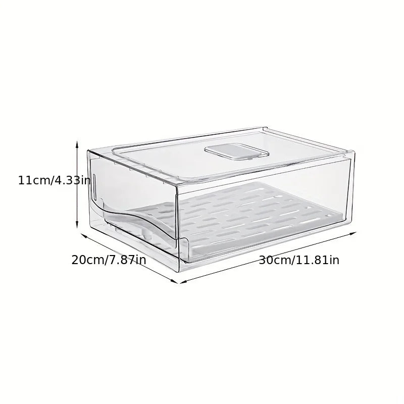 Refrigerator Drawer Storage Box - Fresh Food Organizer for Fridge