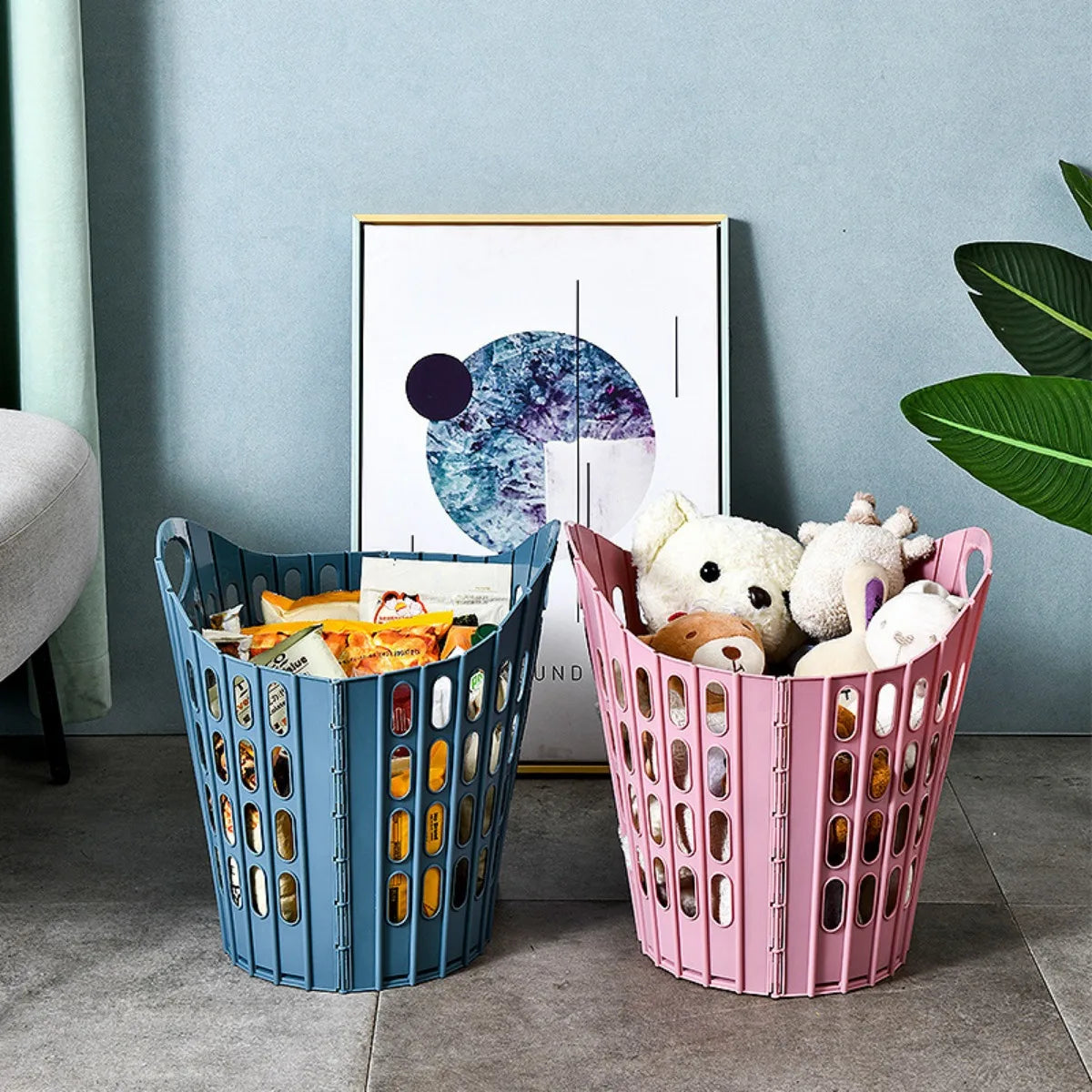 Foldable Laundry Hamper - Large Capacity Dirty Clothes Basket