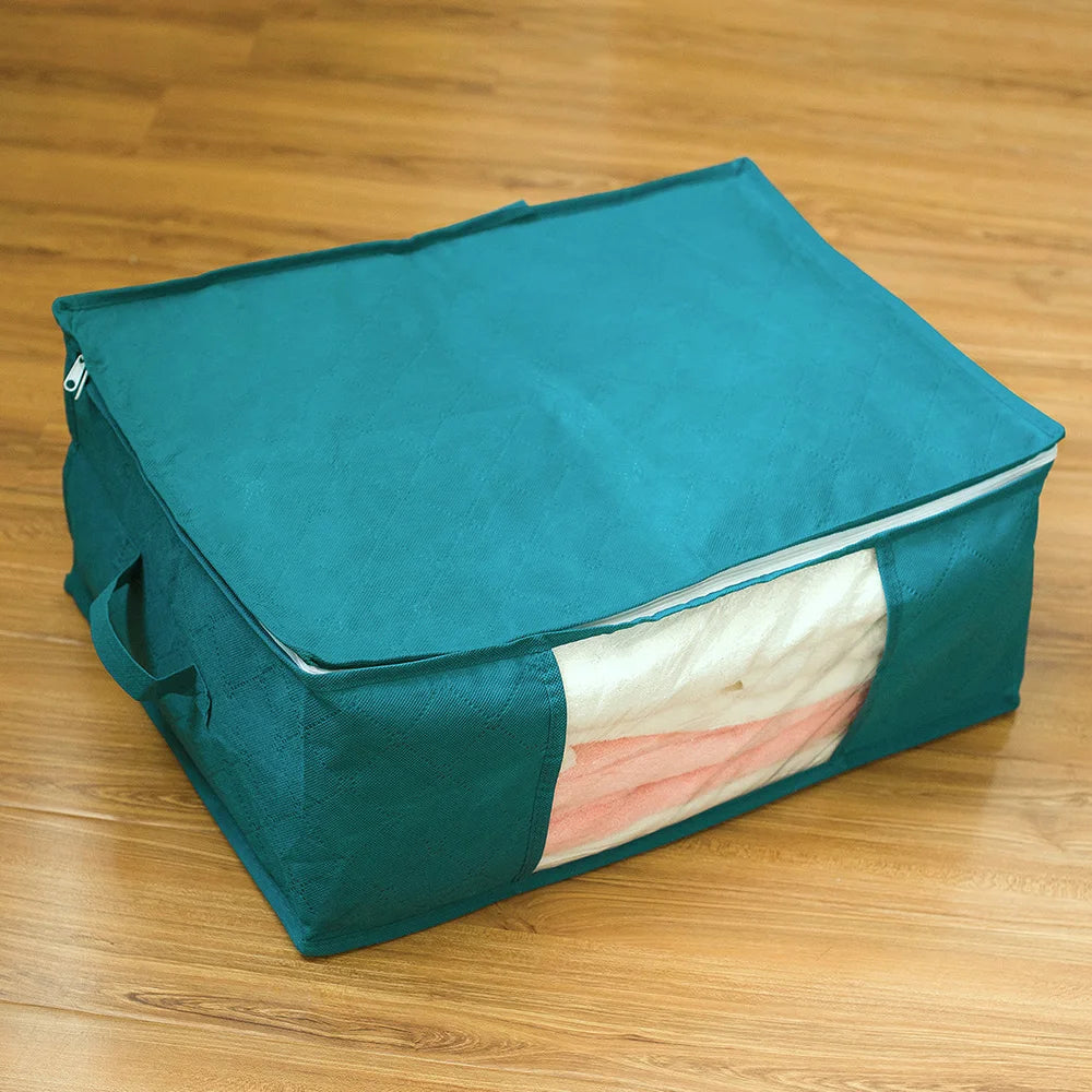 Large Capacity Storage Bag - Foldable Clothing & Blanket Organizer