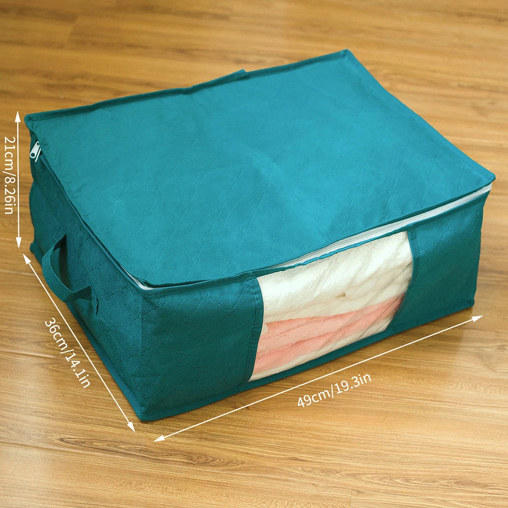 Large Capacity Storage Bag - Foldable Clothing & Blanket Organizer